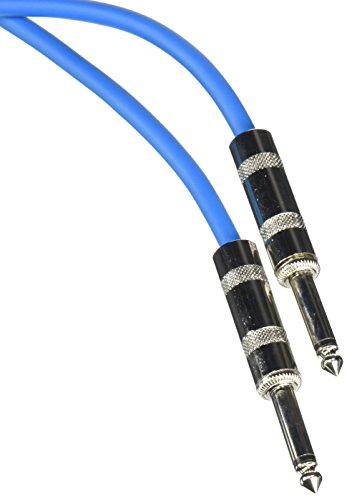 Seismic Audio SASTSX-25Blue-6PK 25-Feet TS 1/4-Inch Guitar, Instrument, or Patch Cable, Blue