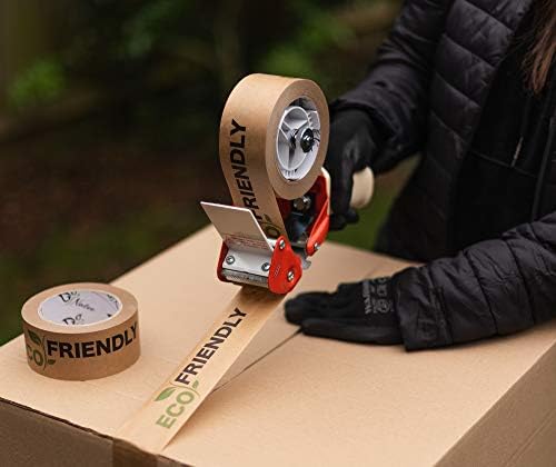 NATEE® Paper Packaging Tape | Fully Recyclable Rolls | Eco-Friendly Printed Kraft Paper for Packing Parcels and Boxes | Fully Recyclable Rolls | Brown Sticky Tapes Roll 50m x 50mm (12)