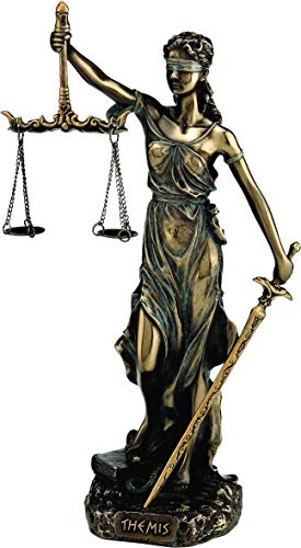 Themis Diosa griega Estatua estatuilla / Blind Lady Justice Sculpture Lawyer Gift