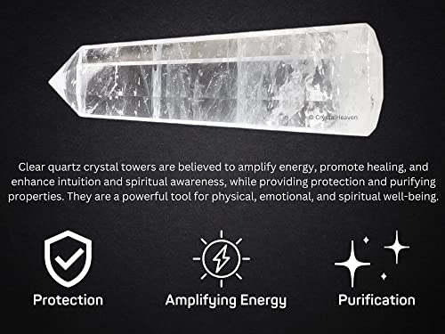 Image of Crystal Heaven Shiv Shakti Pair Clear Quartz Rose Quartz Crystal Tower Obelisk Point For Chakra, Healing & Balancing - Aaa Grade Original Certified Gemstone Agate For Yoga Spiritual (3-4 Inches)