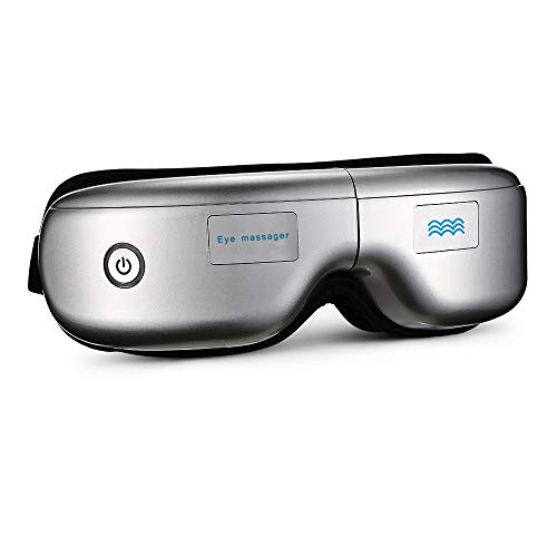 Massaggiatore per gli occhi Ricarica pieghevole wireless con protezione per gli occhi Bluetooth Musica Maschera per gli occhi ricaricabile per alleviare l'affaticamento degli occhi e cerchi scuri