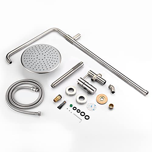sumerain Brushed Nickel Retrofit Shower Systems with 9 Inch Rain Shower Head