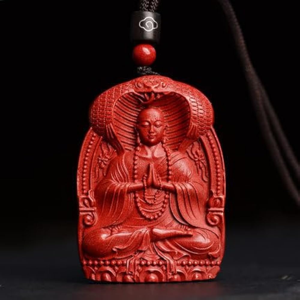 Amazon.com: Usoway 帝王朱砂释迦摩尼佛像吊坠挂件pendant 男