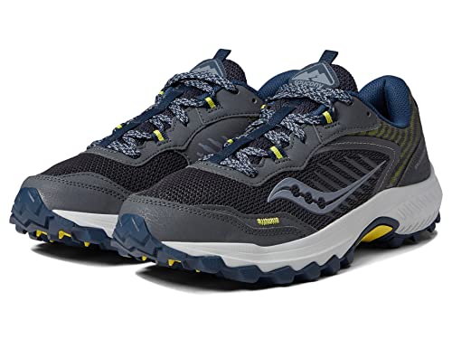 Saucony Women's Excursion TR15 Trail Running Shoe,Shadow/Sunblaze, 7 W