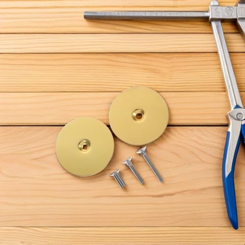 Tornillos para reparación de orificio de puerta y placas de acero inoxidable para cubrir pomos 7