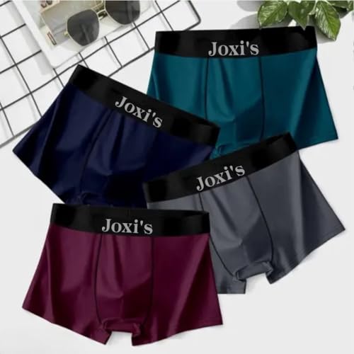 Image of Joxi's Men's Cotton Blend Trunks Pack of 4 | Soft Stretch Comfortable for Men