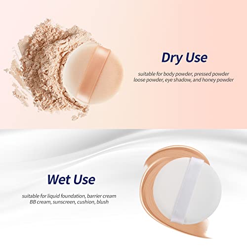 16 Pieces Cushion Foundation Powder Puff, Teenitor Air Cushion Makeup Puffs Round Makeup Sponges, 4 Colors Air Cushion Powder Puff, Latex-Free Blending Sponge For Liquid, Cream, Foundation And Powder #TOP2