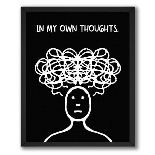 ALPINE INK CO. In My Own Thoughts Poster - - Motivational Artwork for Office or Studio - Thought-Provoking Design for Emotional Support - 8x10 Unframed Print