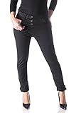 Mischen Please P78 Damen Jeanshose, Baggy Gr. XXS, schwarz