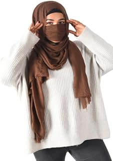 wrap my hijab Premium Crinkle Cotton scarf With Mask | Daily Wear | Light Weight Office And Party Wear Hijab (Pack Of 1)-picture-18