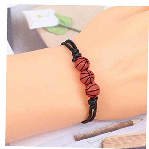 Haowul 2pcs Basket-Ball Bracelets De Basket-Ball Basket-Ball Perles De Basket-Ball Bracelet Ajustement des Accessoires D'inspiration De Sport