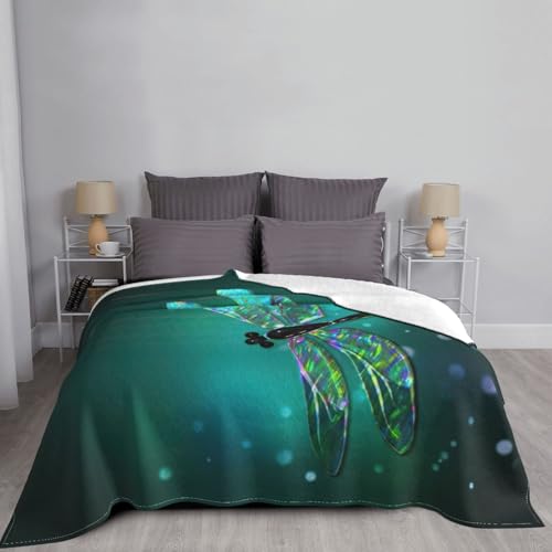Couverture en micro-polaire libellule pliable pour lit et canapé - 7