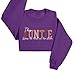 FBDTDB Auntie Sweatshirt Aunt Shirt for Women Vintage Letter Graphic Crewneck Long Sleeve Shirts Fall Fashion 2025 Purple
