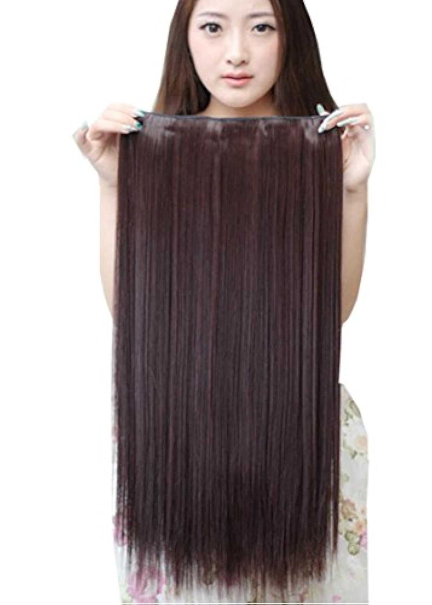Double Colour Maroon & Black 25 Inch Hair Extension