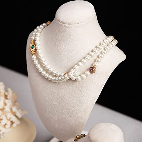 Soporte de exhibición de joyería para collar y colgante con base estable 7