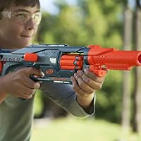 NERF Elite 2.0 Eaglepoint RD-8 Blaster, 8-Dart Trommel, abnehmbares Fernrohr und Abnehmbarer Lauf, 16 Darts, Bolzen, 27 Meter Schussweite – Ansicht 5