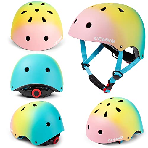 Image of Kids Bike Helmet,Toddler Skateboard Helmets for Ages 2-3-5-8-14 Years Boys Girls，Adjustable Multi-Sport Bicycle Skateboarding Football Roller Skating Scooter Rollerblade Balance Bike Helmet