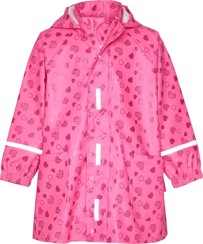 Playshoes Niñas Herzchen Allover Abrigo para lluvia Not Applicable, Pink, 104