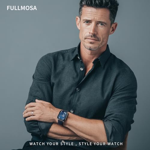 Image of Fullmosa Leather Band Compatible with Apple Watch Band 42mm 44mm 45mm 46mm 49mm, Genuine Leather Replacement Strap for iWatch Ultra3 /2 /1 SE3 /2 /1 Series 11 10 9 8 7 6 SE 5 4 3