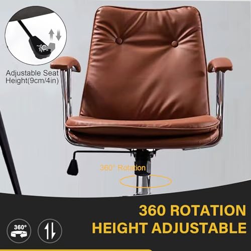 Silla ergonómica de tocador regulable y taburete giratorio cómodo para dormitorio 4