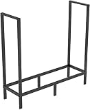 FOYUEE Firewood Rack Outdoor 4 Ft Log Holder For Fireplace Indoor Fire Wood Storage Holding Stand He