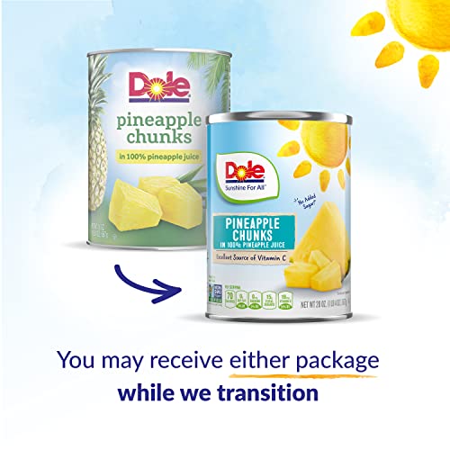 Dole Canned Pineapple Chunks In 100% Pineapple Juice, 20 Oz #TOP1