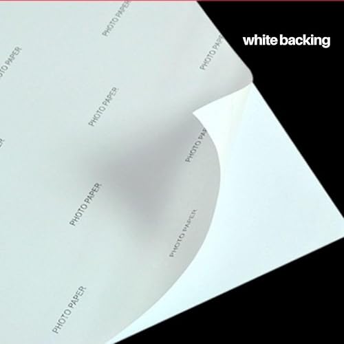 Miniatura 9 de Papel adhesivo blanco brillante A4 imprimible de hoja completa, se seca rápidamente colores vivos, mantiene bien la tinta, impresora de inyección de