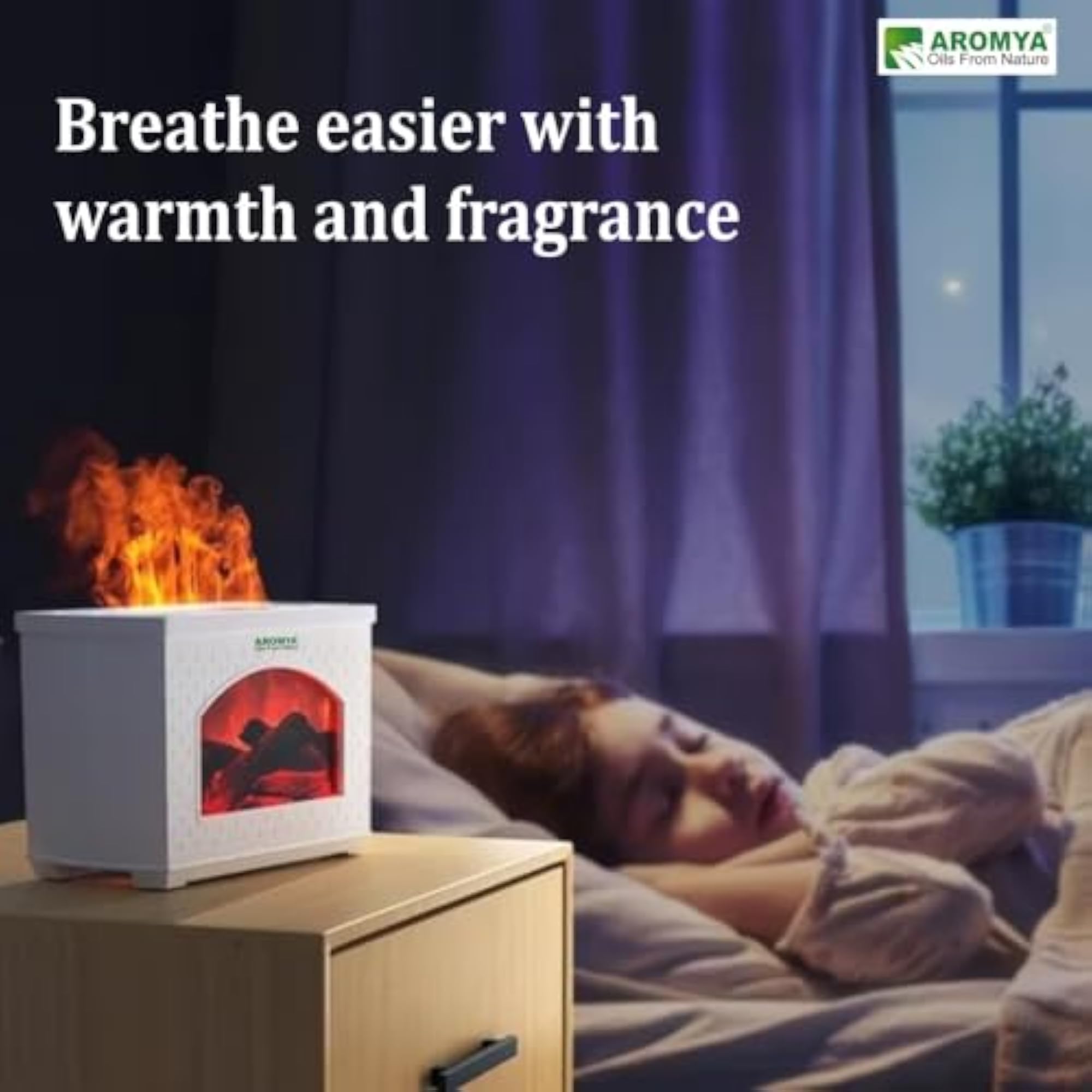 Aromya Fireplace Essential Humidifier, 270ml