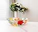 MAGCOLOR Large Hand Painted Colorful Crystal Glass Decorative Bowl.