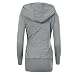 Xmiral Felpa con Cappuccio in Cotone Tinta Unita Sottile da Donna Cappotto con Cerniera Interno Caldo Imbottito in Pile Cardigan Viola