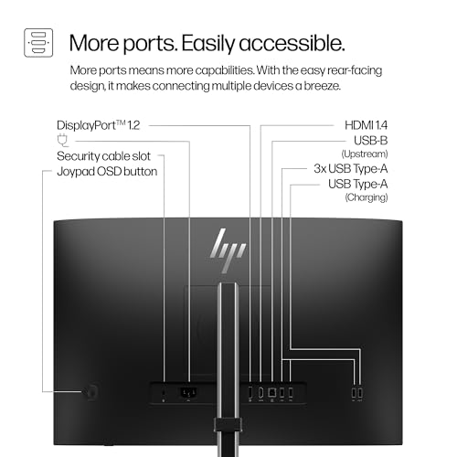 Image of HP Series 5 Pro 524pn 24 inch WUXGA IPS Monitor, 5ms Response time, Anti-Glare, Flicker Free, VESA Mount (100mm), HDMI, DisplayPort & Dockztorm USB Port Expander, Black /Silver Color (9D9A7AA#ABA)
