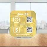 Personalized Social Media QR Code Sign for Business | Facebook Instagram Sign | Custom Signs for Bus