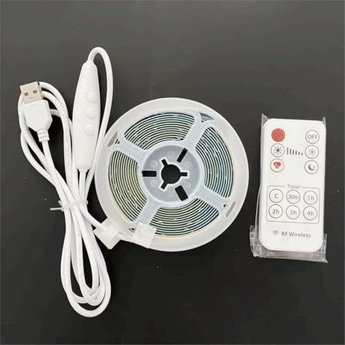 Tira LED COB USB 5V, Control Remoto, 3M, Blanco Frío miniatura 6