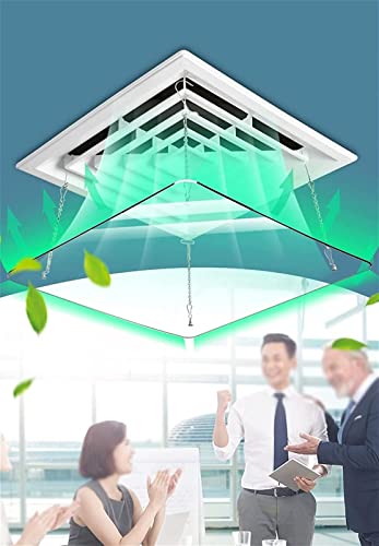 Couvercle de ventilation de climatiseur carré réglable transparent de 60 cm - 4