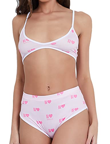 Preisvergleich Produktbild Sleepdown Damen Love Island Lingerie Dessous-Set, Rose, 38