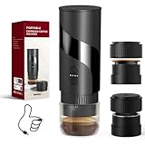 Cafetera Portatil Capsulas, Cafetera de Café Espresso Eléctrica, Cafetera de Viaje Eléctrica, Máquina de Café, Inalámbrica Cafetera Capsulas, Compatible con Cápsulas y Café Molido para Acampada