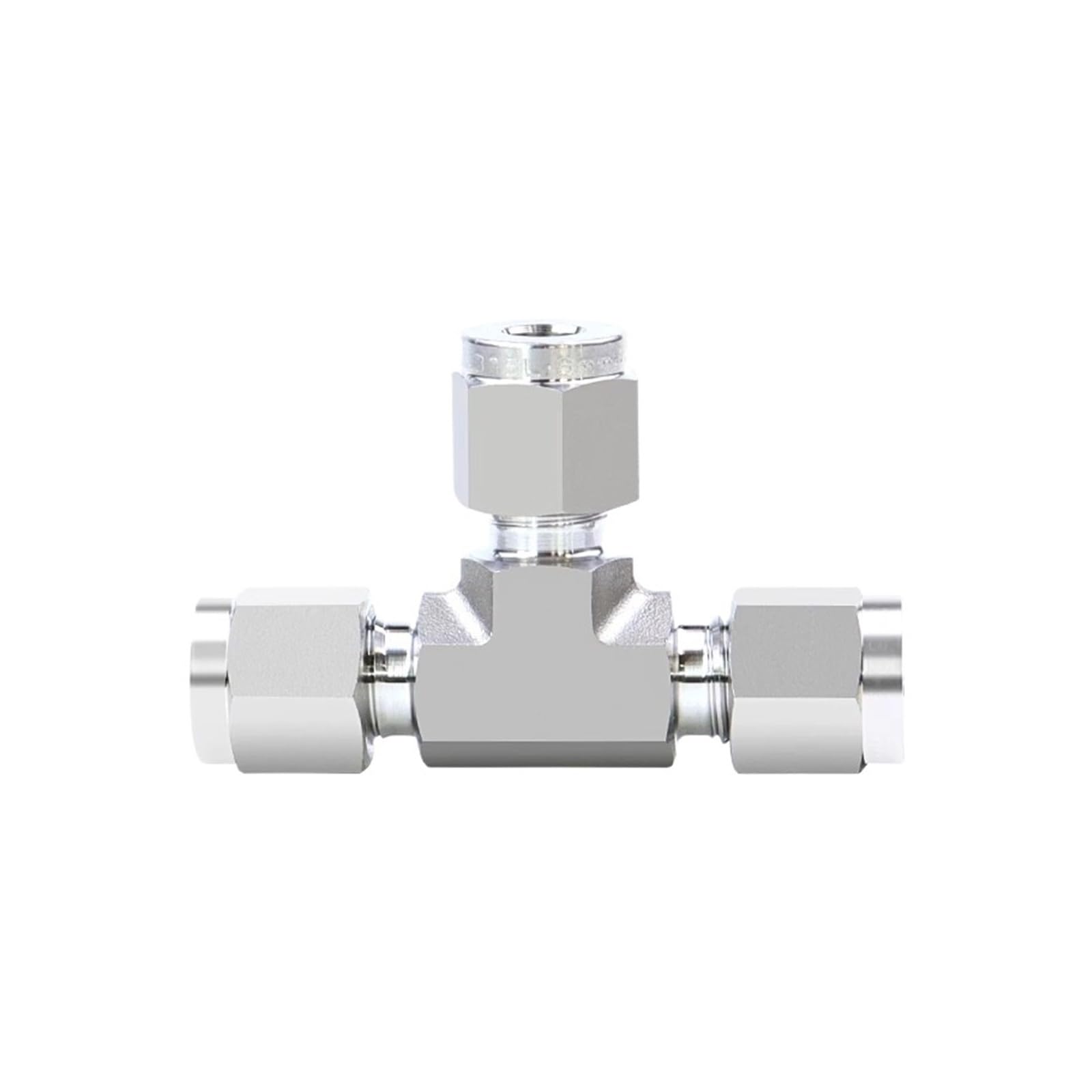 Booghigc Unf Nut 1Pcs 2000-Psi-Ss316l 3 Ways 1/16"-1" 3-25Mm Tube Od Compression Union Sus316l Stainless Steel Coupler Pipe Fitting Connector With Nut Lock(22Mm)