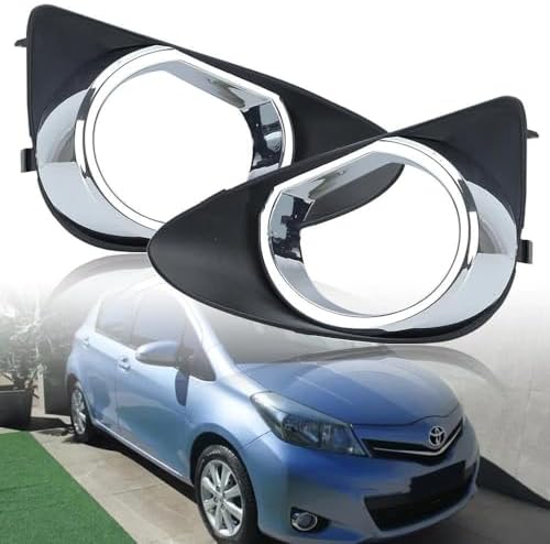 Fog Lights For Toyota For Yaris 2012 2013 2014 Chrome Fog Light Cover Front Lamp Frame Headlights Car Foglights - 1