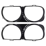 NewYall Pair Black Headlight Bezel Cover Trim for Challenger SRT Hellcat 2015-2020 Only Front Left Driver and Right Passenger Side 68259055AB 68259054AB CH2511102
