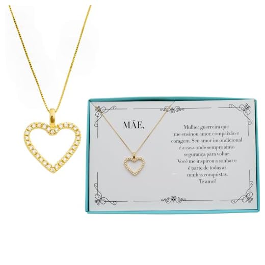 Presente Mãe Exclusivo Colar Feminino Ouro 18k Folheado Natal Corrente Cordão