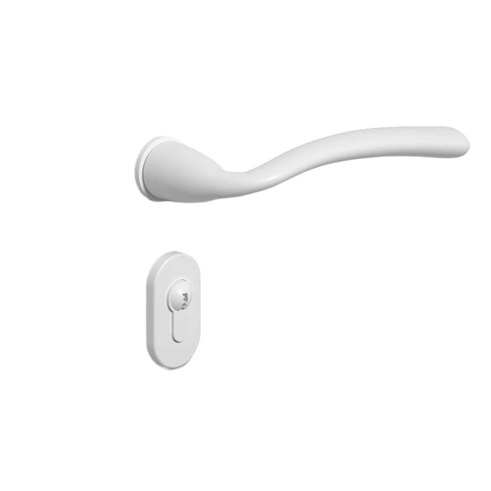 Manija de puerta de madera maciza negra diseño minimalista dividido modelo 72F302