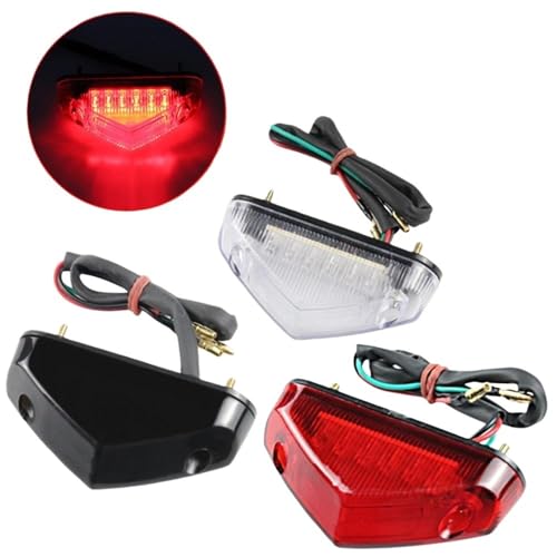 Feu arrière moto universel compact multifonction stop et éclairage de plaque - 5