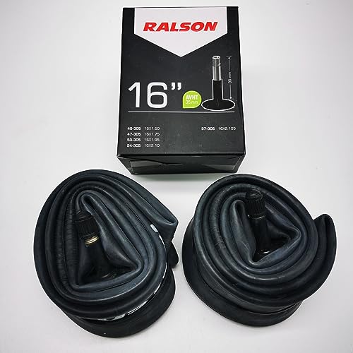 Ralson 2X Schlauch 16 Zoll | AV Ventil 35mm | 16x1.75/2.125 | ETRTO: 40 bis 57-305 | Fahrrad MTB BMX Schläuche