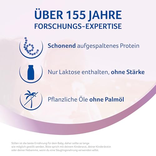 BEBA expert HA PRE Hydrolysierte Anfangsnahrung, Säuglingsnahrung von Geburt an, 6er Pack (6 x 550g)