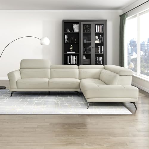 Lexicon L-Shaped Leather Sectional