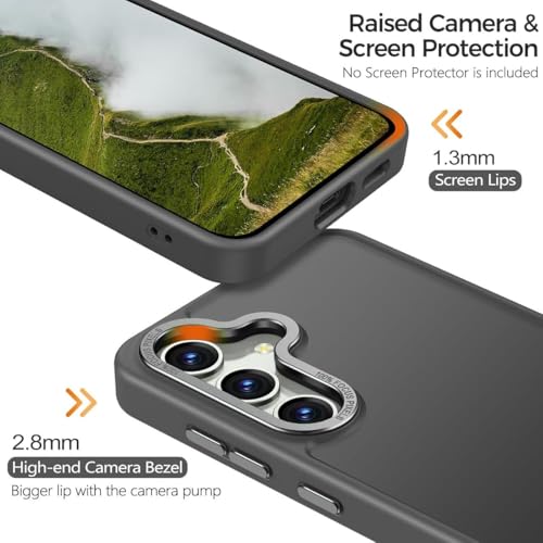 Image of DIZORO Polycarbonate Matte Case for Samsung S25 Plus 5G Translucent Frosted Hard Back Phone Case Anti-Fingerprint Anti-Slip Shockproof Protective Case Cover for Samsung Galaxy S25 Plus 5G Grey