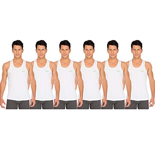 white rose Cotton Men's Vest Sleeveless (White)-picture-27