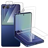 QULLOO Schutzfolie für Samsung Galaxy Z Flip 7/Z Flip7 für Panzerglas, innere Screen Hydrogel Schutzfolie und äußere Folie und Kameraschutz,(2+1+1) Schutzglas Ultra-klar Folie Bildschirmschutz Bildschirmfolie