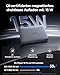 Baseus Picogo AM41 Power Bank, Ultra Slim 10000mAh Qi2 Magsafe Powerbank 15W Wireless, PD 27W Schnellladung, Magnetische Externe Batterie mit USB C Kabel für iPhone 17/16/15/14/13/12, Space Grauer