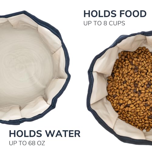 LumoLeaf Reisenapf Hund Tragbar 2 Stück Große Trinknapf Hund für unterwegs Faltbarer Leicht Fressnapf Wassernapf für Hunde Haustiere (1 Stück (Weiß))